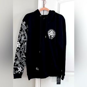 Chrome Hearts multi logo on sleeve Horseshoe Hoodie. Brand New Never Worn!